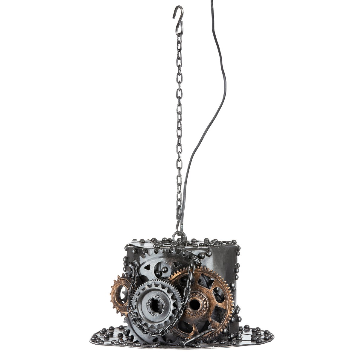 Metal hanging lamp "Steampunk Hat"