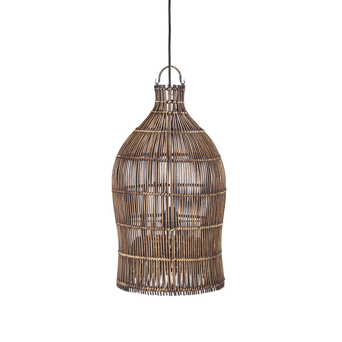 The Woven Bell Pendant - Dark Walnut - S