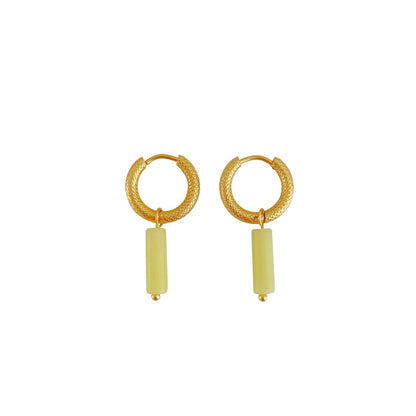 Lemon Jade Earrings - Gold