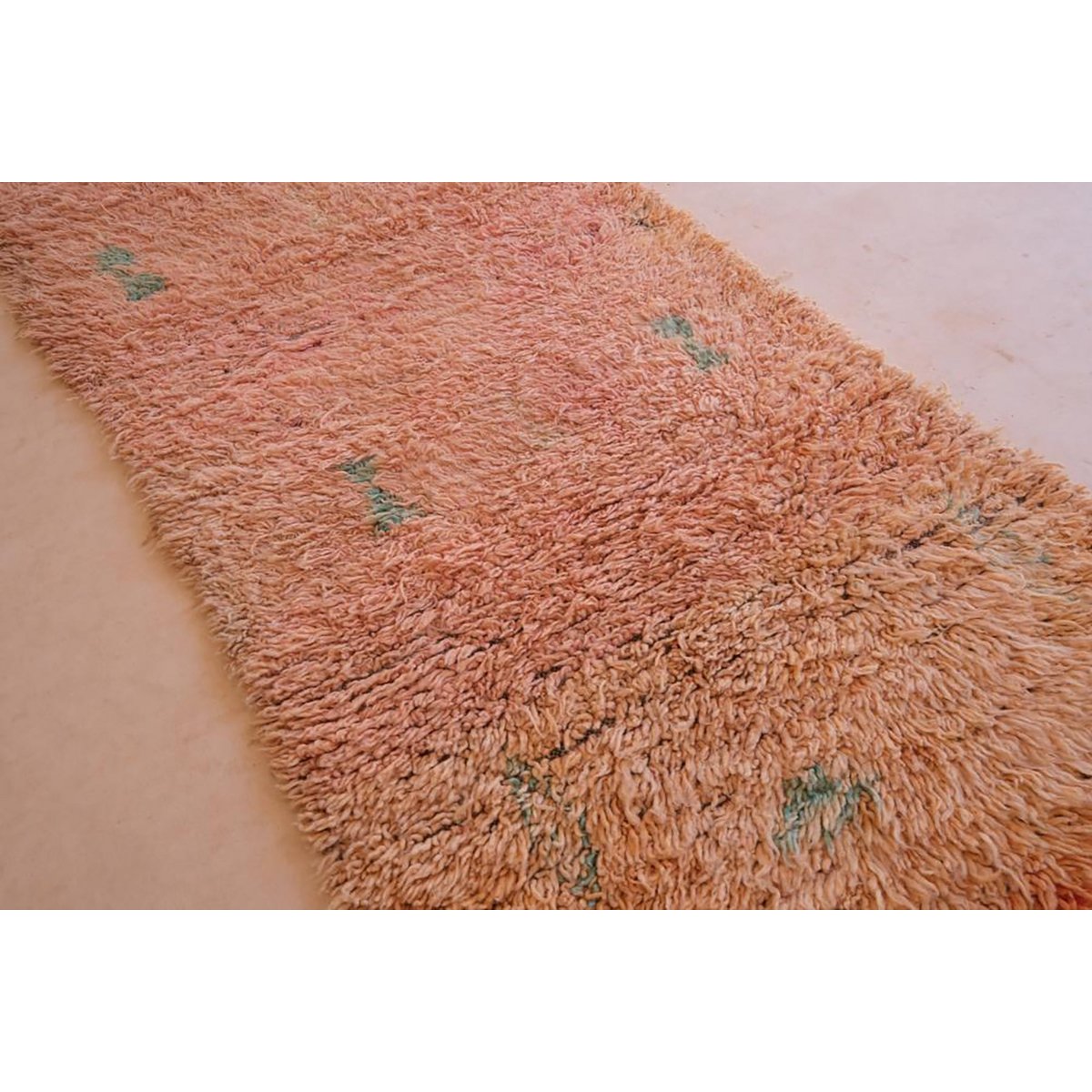 Pure wool Moroccan Berber rug 104 x 310 cm