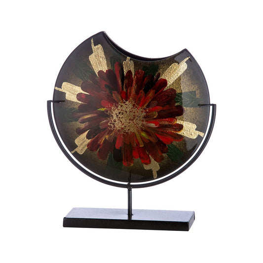 Glasart round decorative vase "Doré"