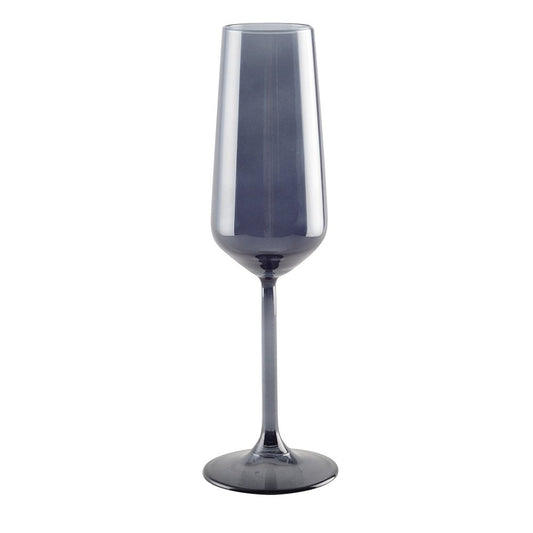 Black champagne flutes - set of 6