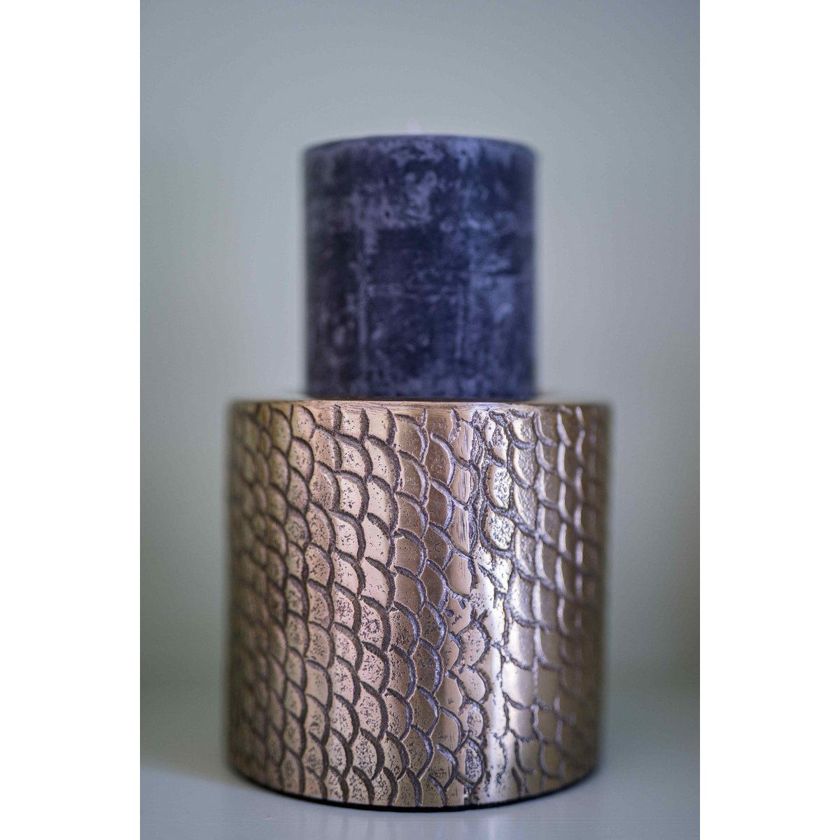 The Croco Candle Holder - Brass - M