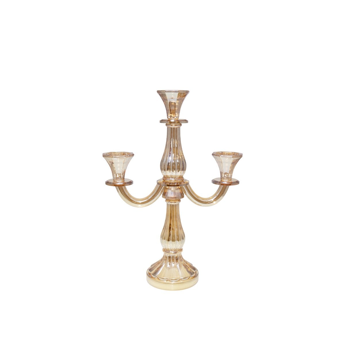 Chandelier 3 lights amber H35cm