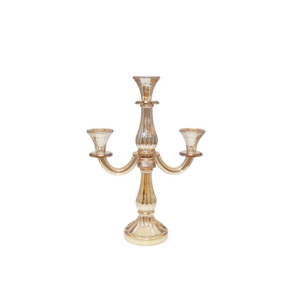 Chandelier 3 lights amber H35cm