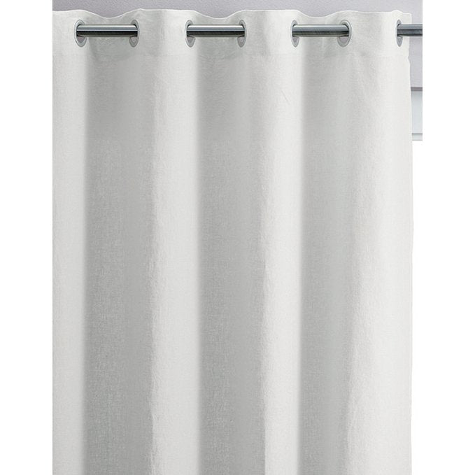 Zeff White Stonewashed Curtain 140 x 280