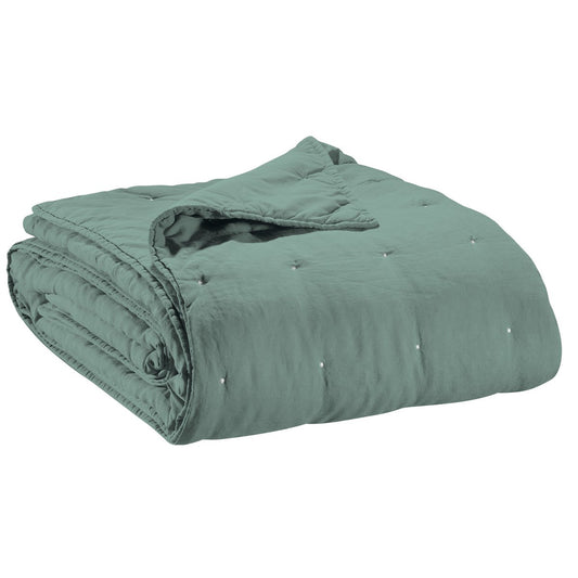 Zeff stonewashed bed throw Verdigris 240 x 260