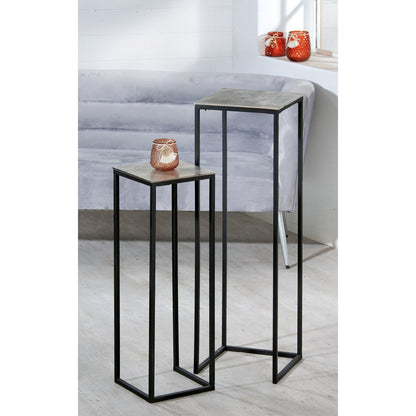 Aluminum side table "Quadro" Series 2