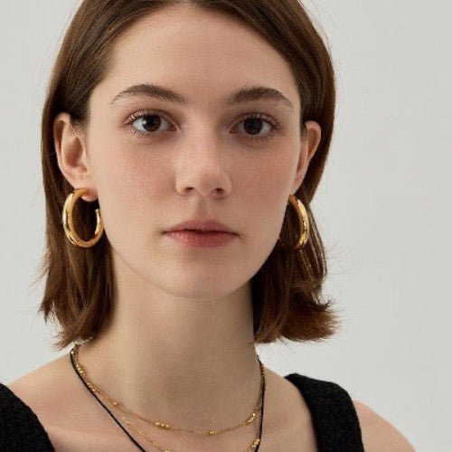 Bold Chic Large Golden Hoop Earrings