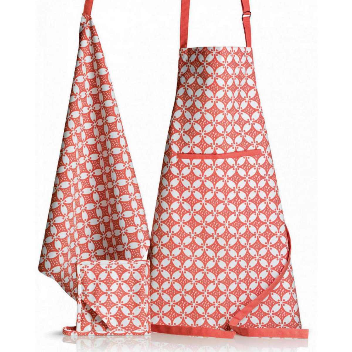 Red recycled Fatou tea towel 50 x 70