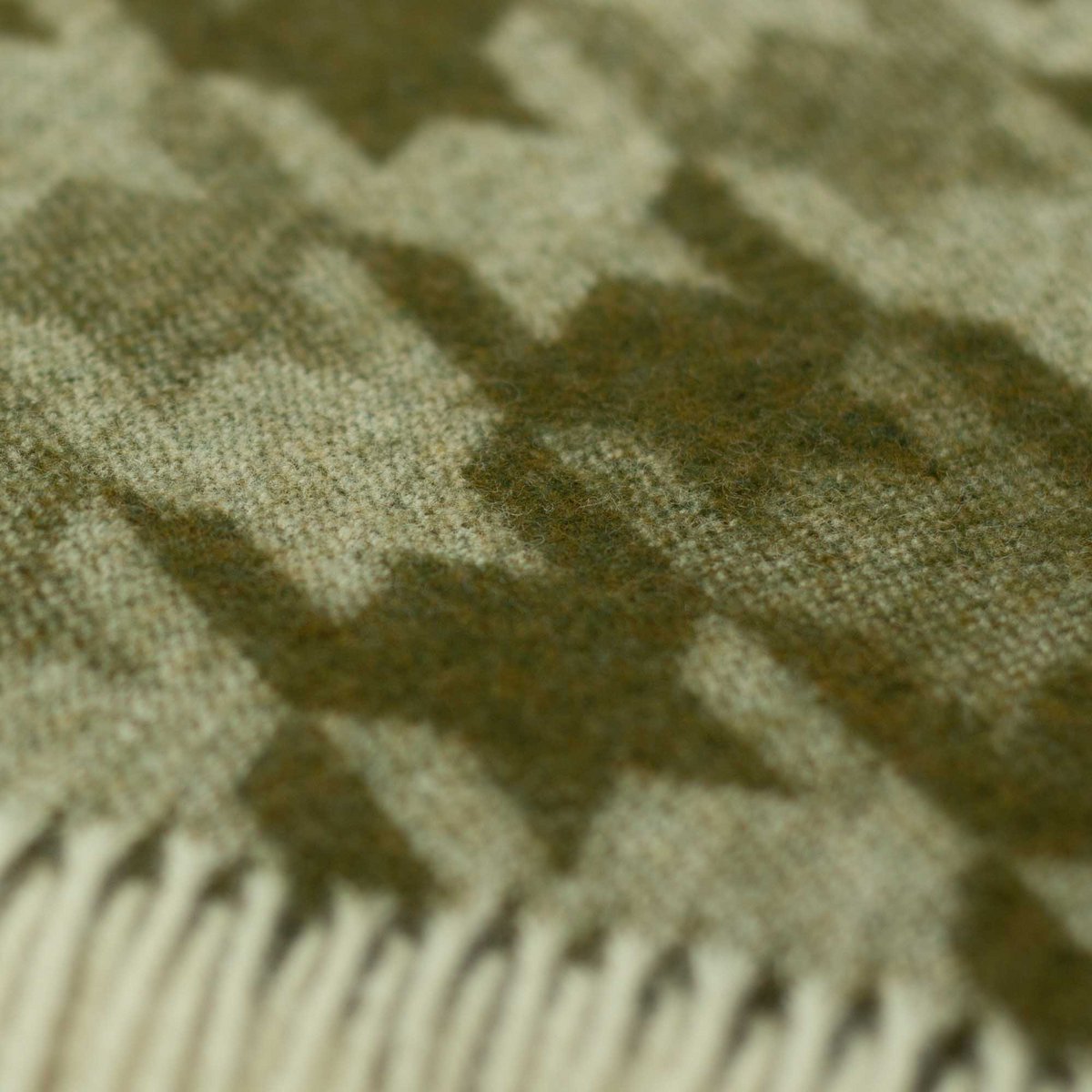 Wool Throw Blanket LUCCA green