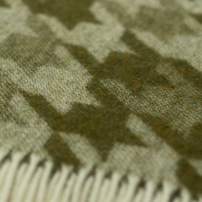 Wool Throw Blanket LUCCA green