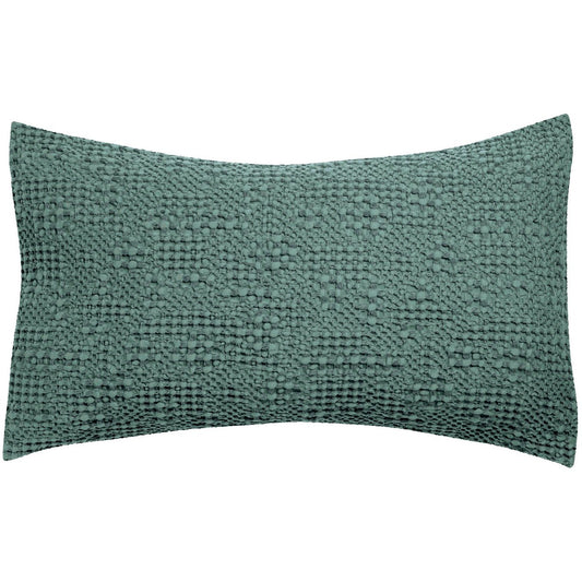 Stonewashed cushion Tana Verdigris 40 x 65