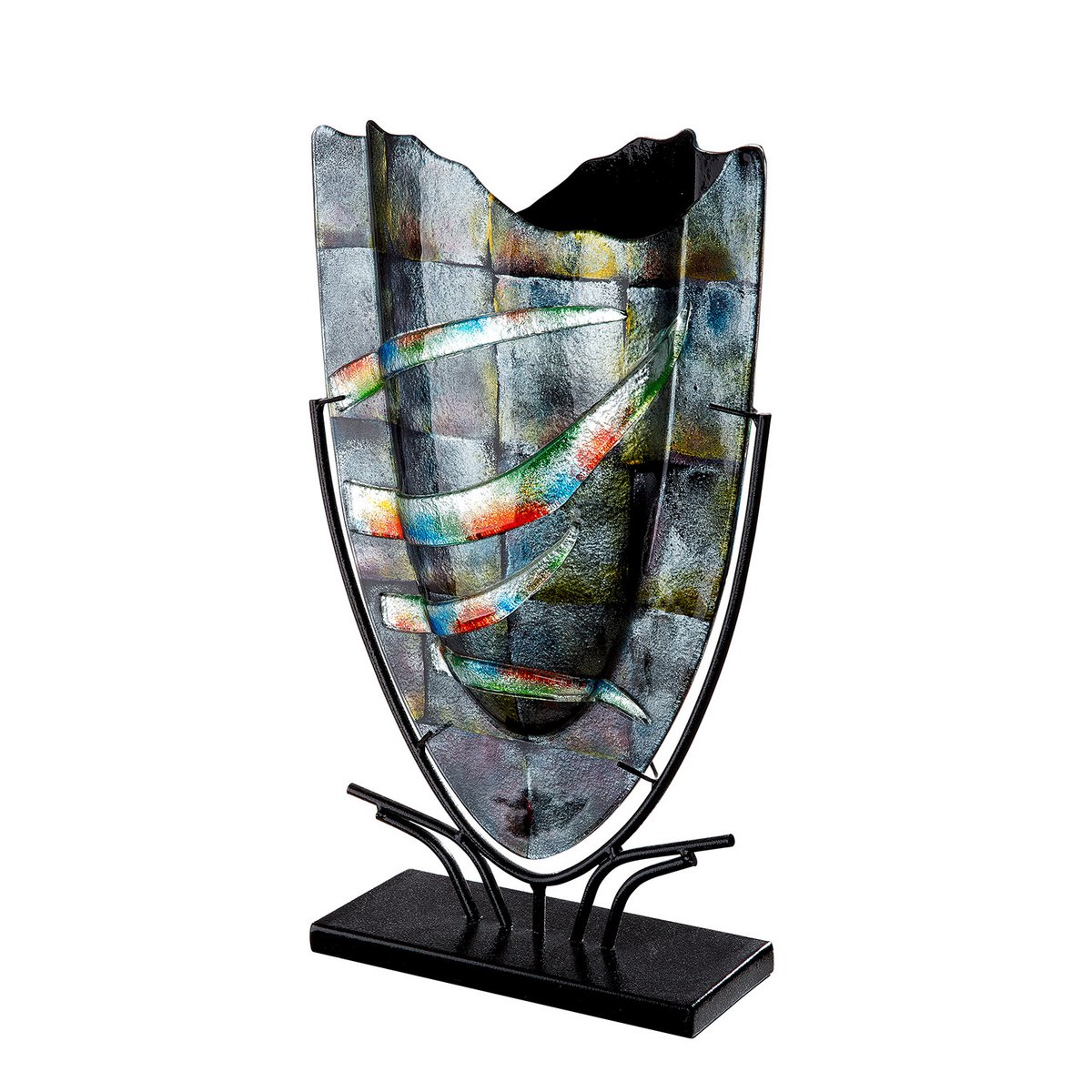 Glasart oval decorative vase "Varosia"