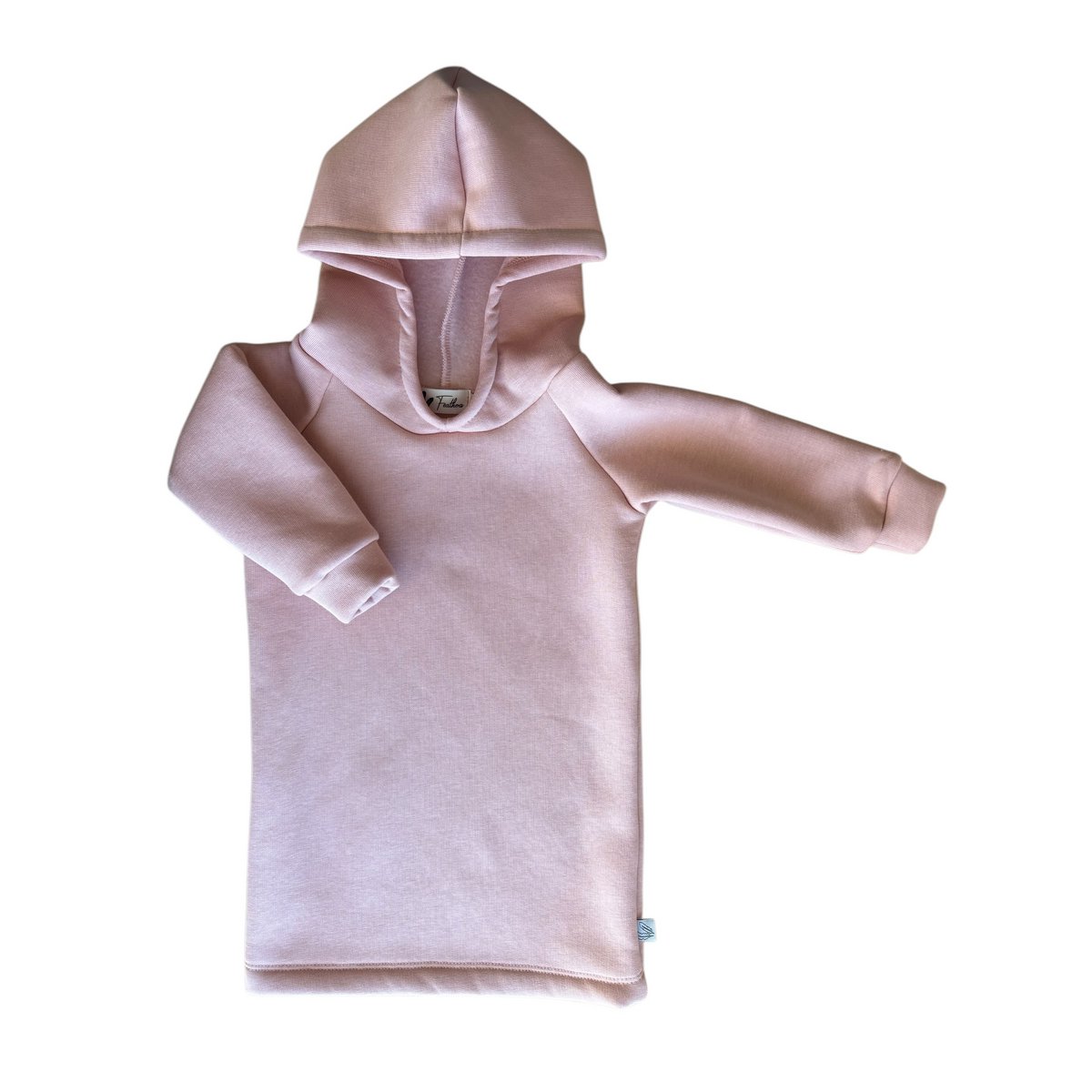 Hoodie dress jogging nude pink