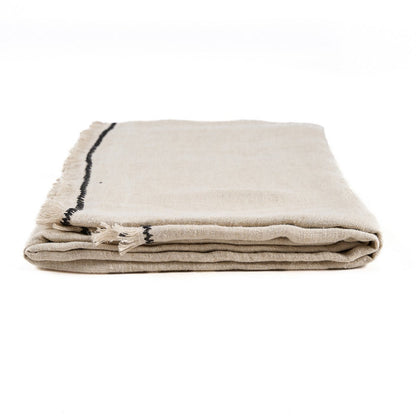 The Tuscany Tablecloth - Natural Black - 150x300