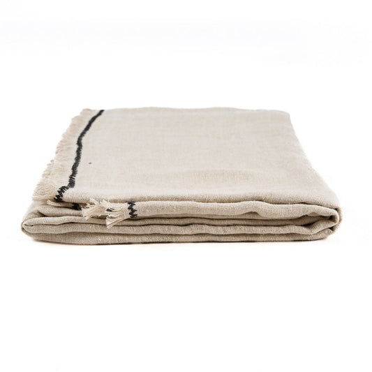 The Tuscany Tablecloth - Natural Black - 150x300