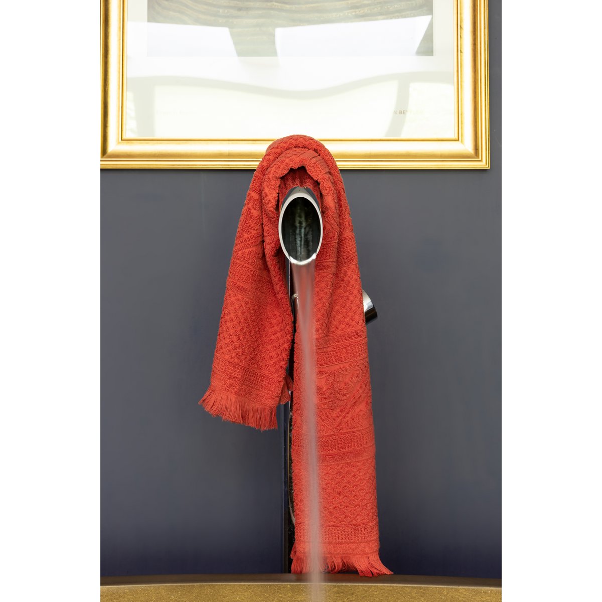 Zoé Brick plain bath towel 100 x 180