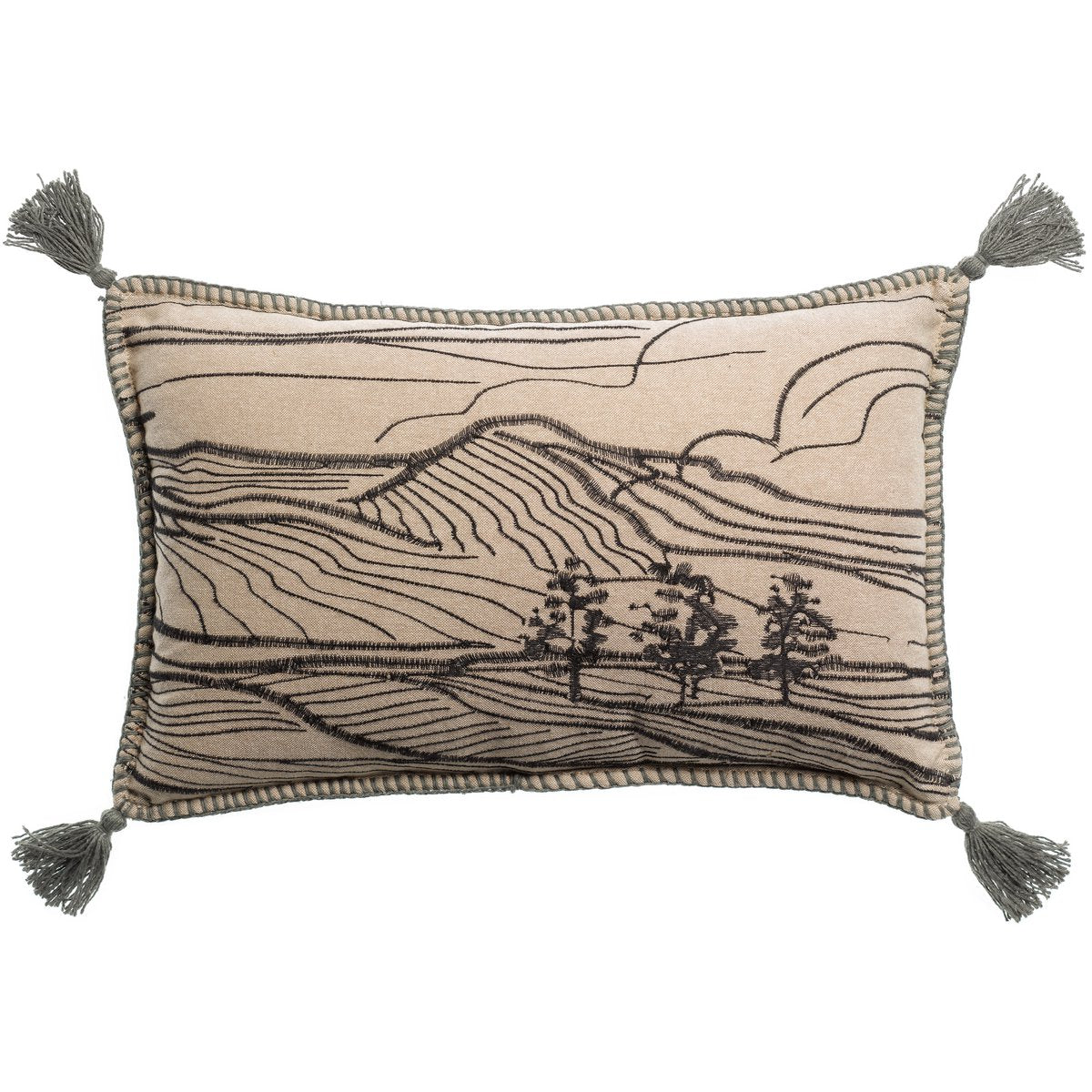 Dusko Thyme embroidered cushion 30 x 50