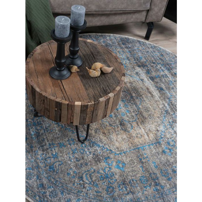 Rug Madel Round Green / Blue ø120 cm