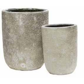 Plant pot - Fuji Relic Beige Set Ø36/26xH45/35 cm (set of 2 pieces)