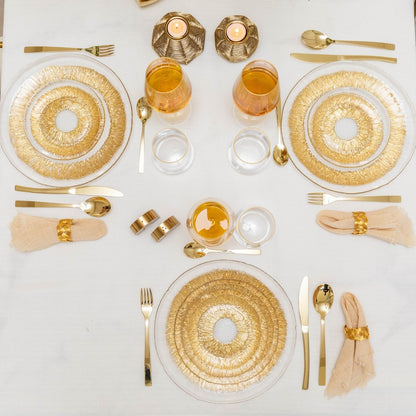 Golden pie dish 28x28x13cm - Sun