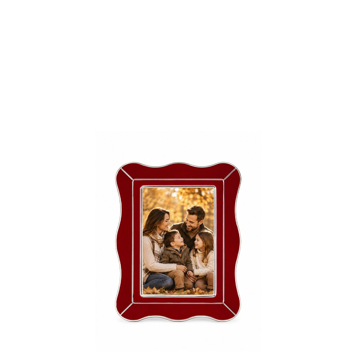 Red and silver frame 10x15cm
