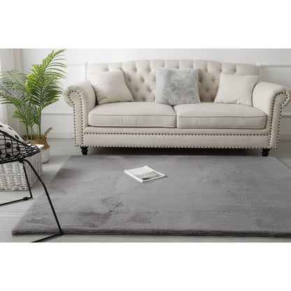 Fluffy Rug Dark Gray 200x290CM