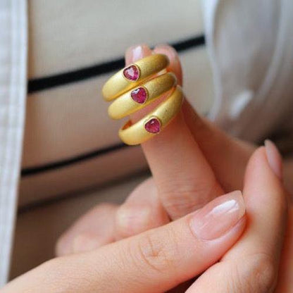 Classic Pink Tourmaline Heart Ring