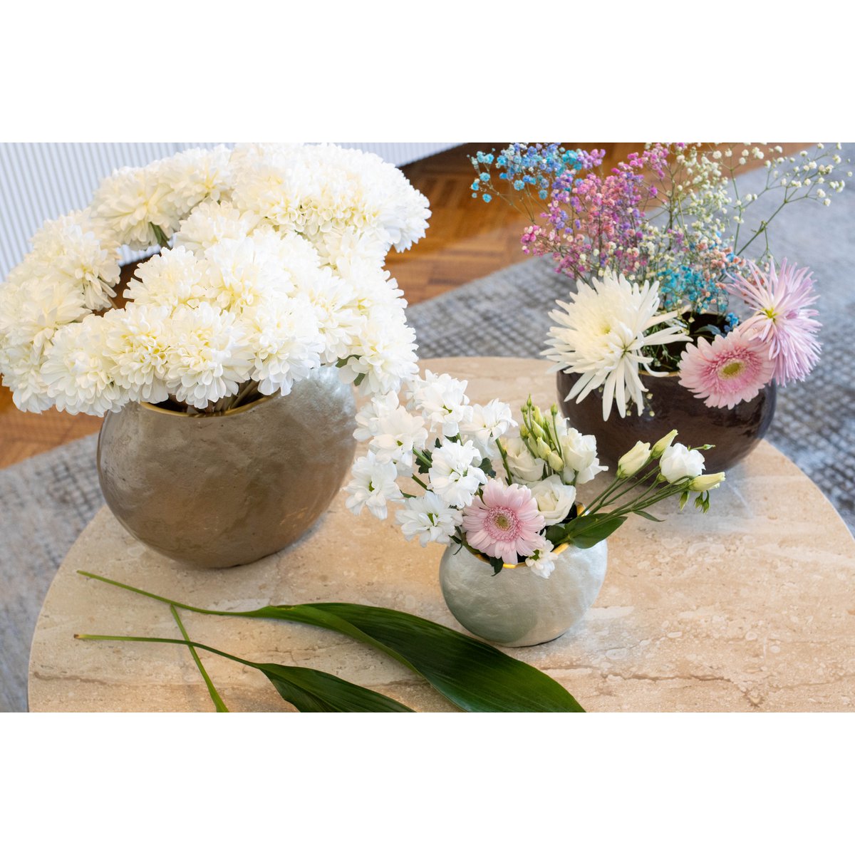 Vase ovale blanc 15x10x12.5cm