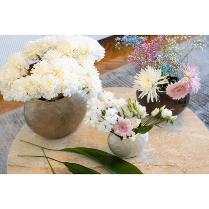 Vase ovale blanc 15x10x12.5cm