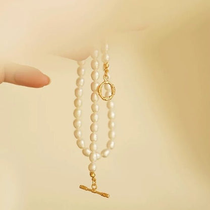 Timeless Pearl Beads Necklace with OT buckle