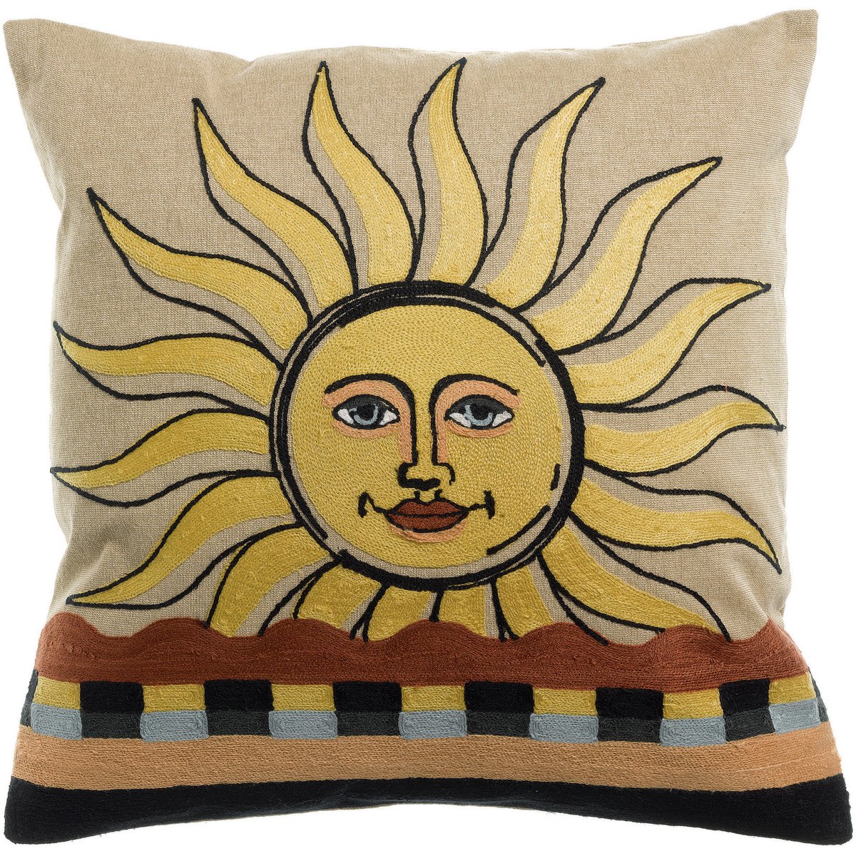 Adria Multico embroidered cushion 45 x 45