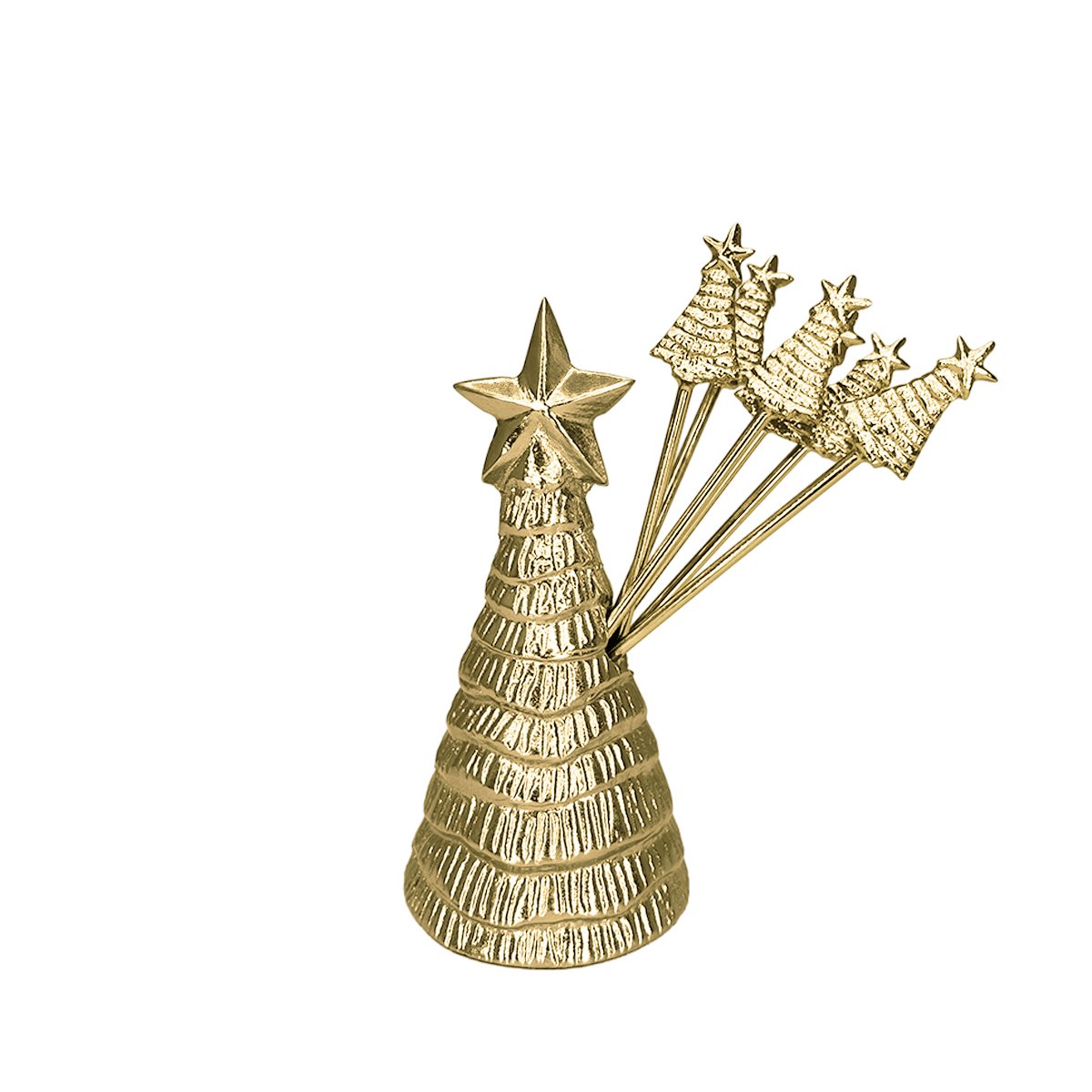 Golden star appetizer picks - set of 6
