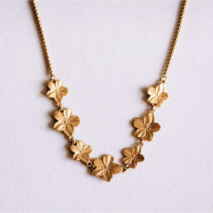 Stainless steel short chain 'Flowers'