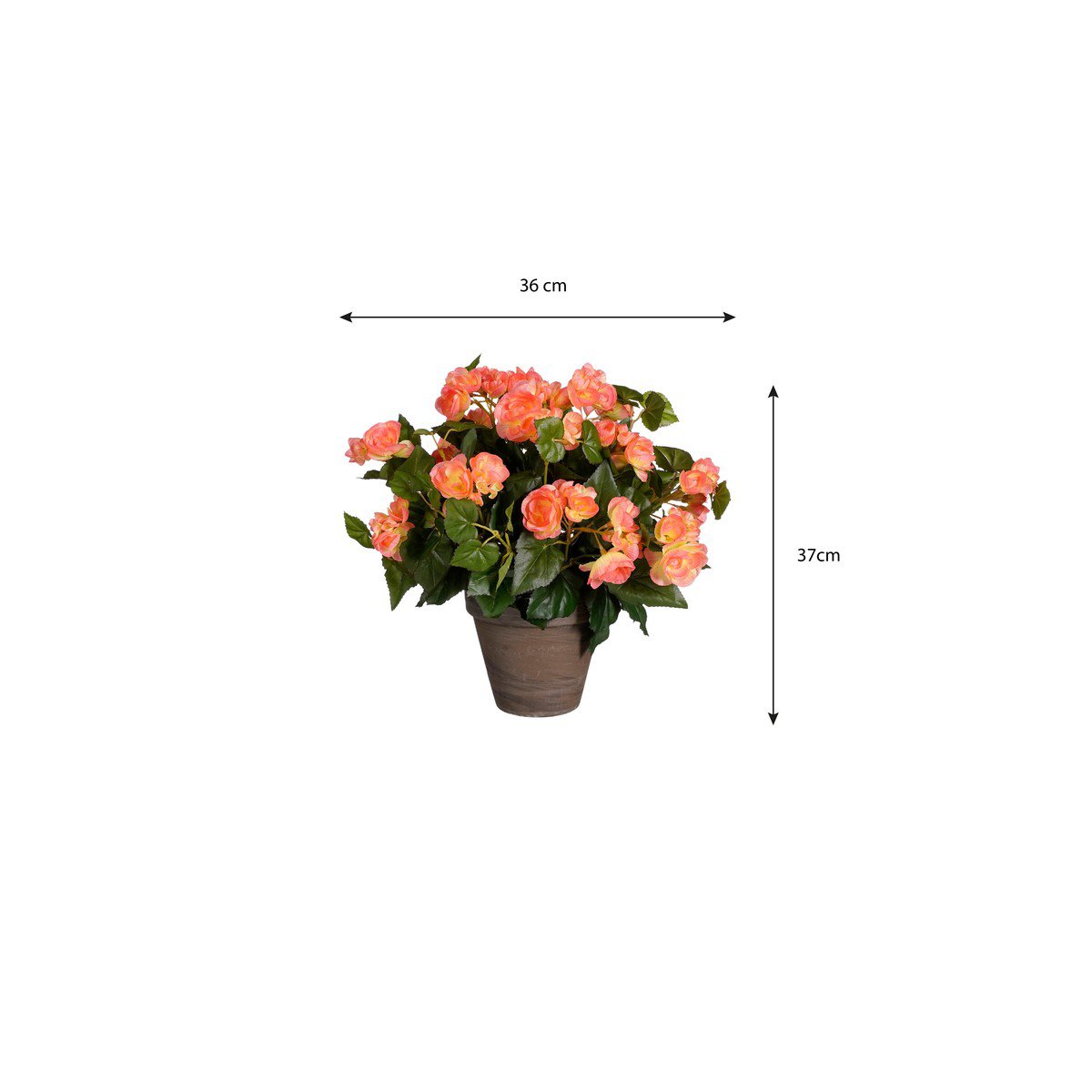 Artificial plant Begonia Salmon