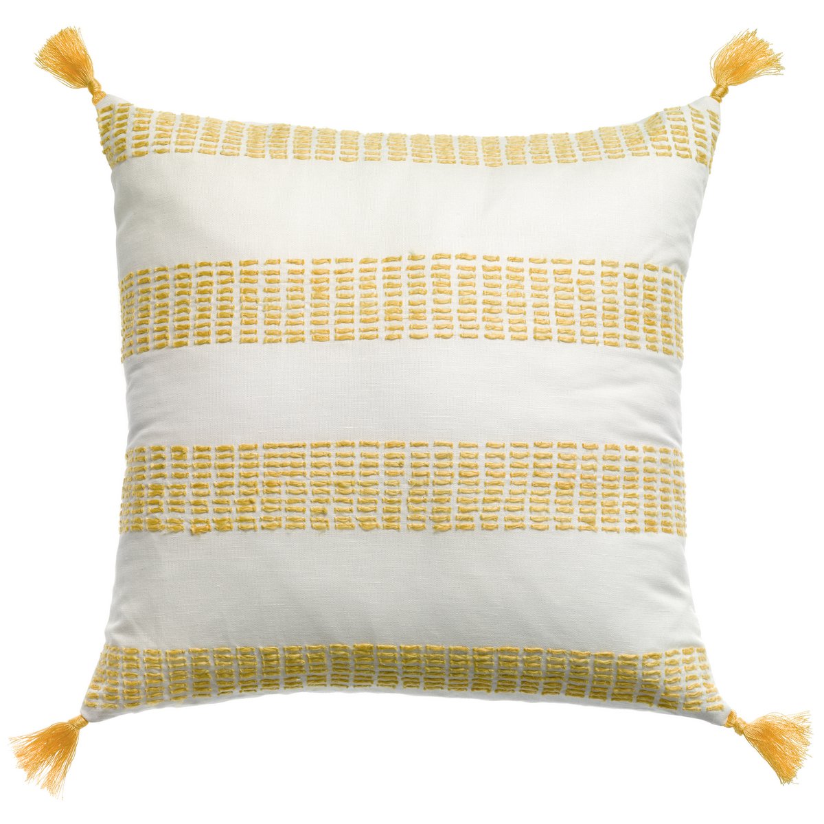 Coussin é rayures Diana Mimosa 45 x 45