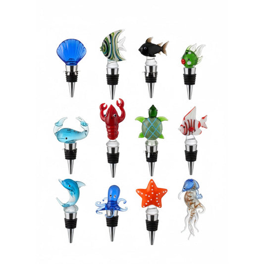 Sea theme bottle caps - set of 12