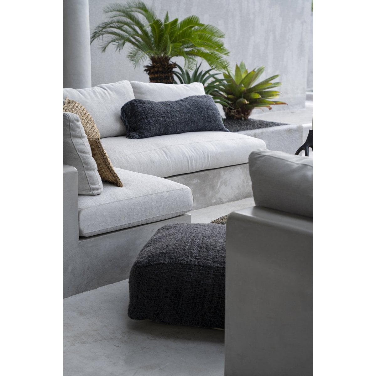 The Oh My Gee Pouffe - Black Navy