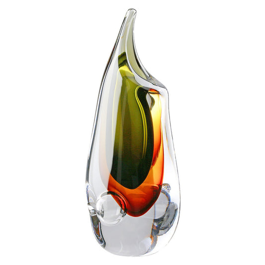 Vase "Finesse" brown, green, clear H.30 cm