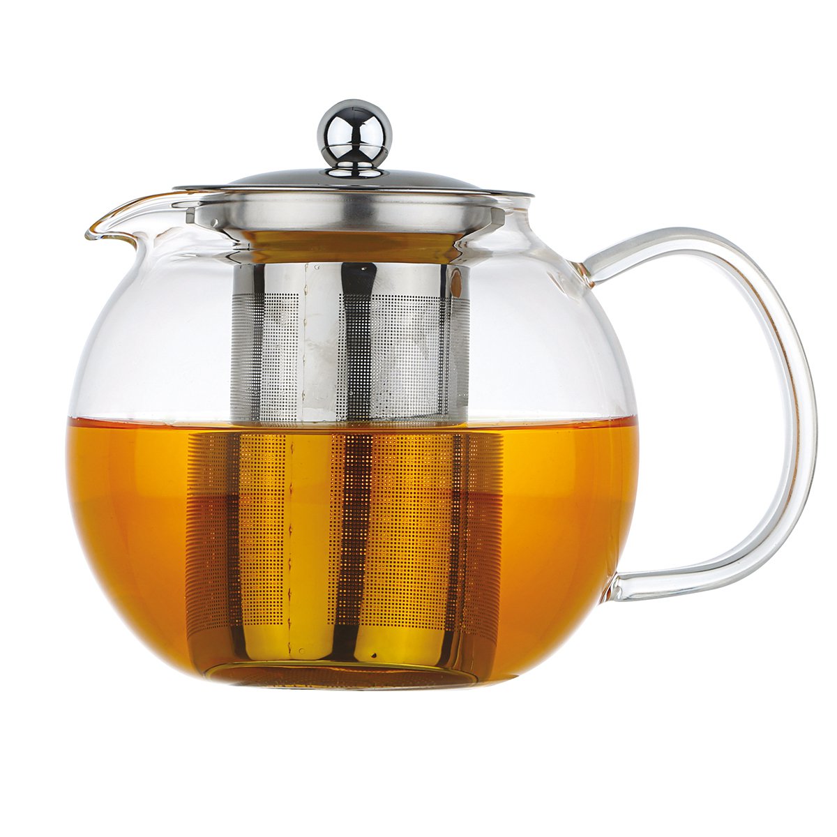 BALL TEAPOT 1L STAINLESS STEEL FILTER AND LID