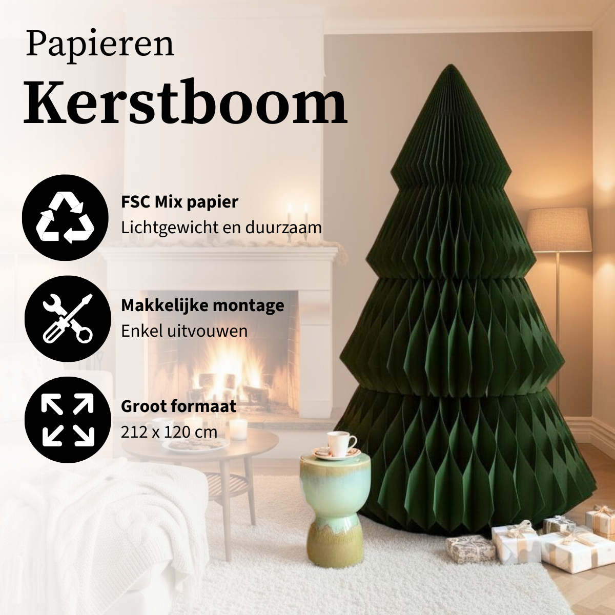 Decorative Christmas tree Dark green