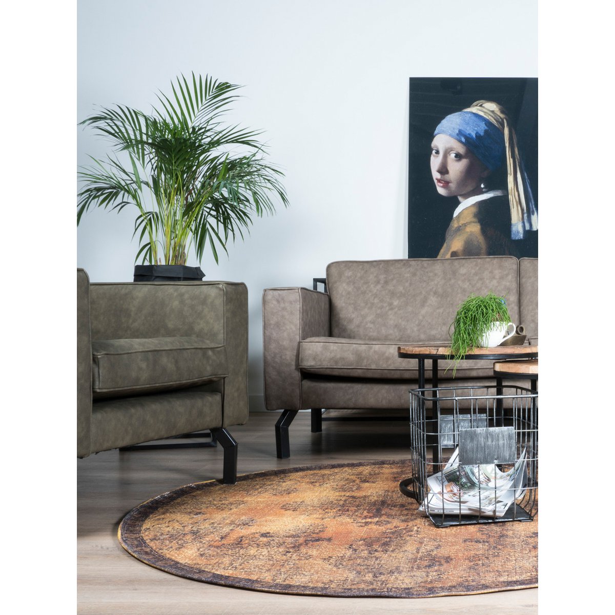 Rug Yves Round Ocher ø200 cm