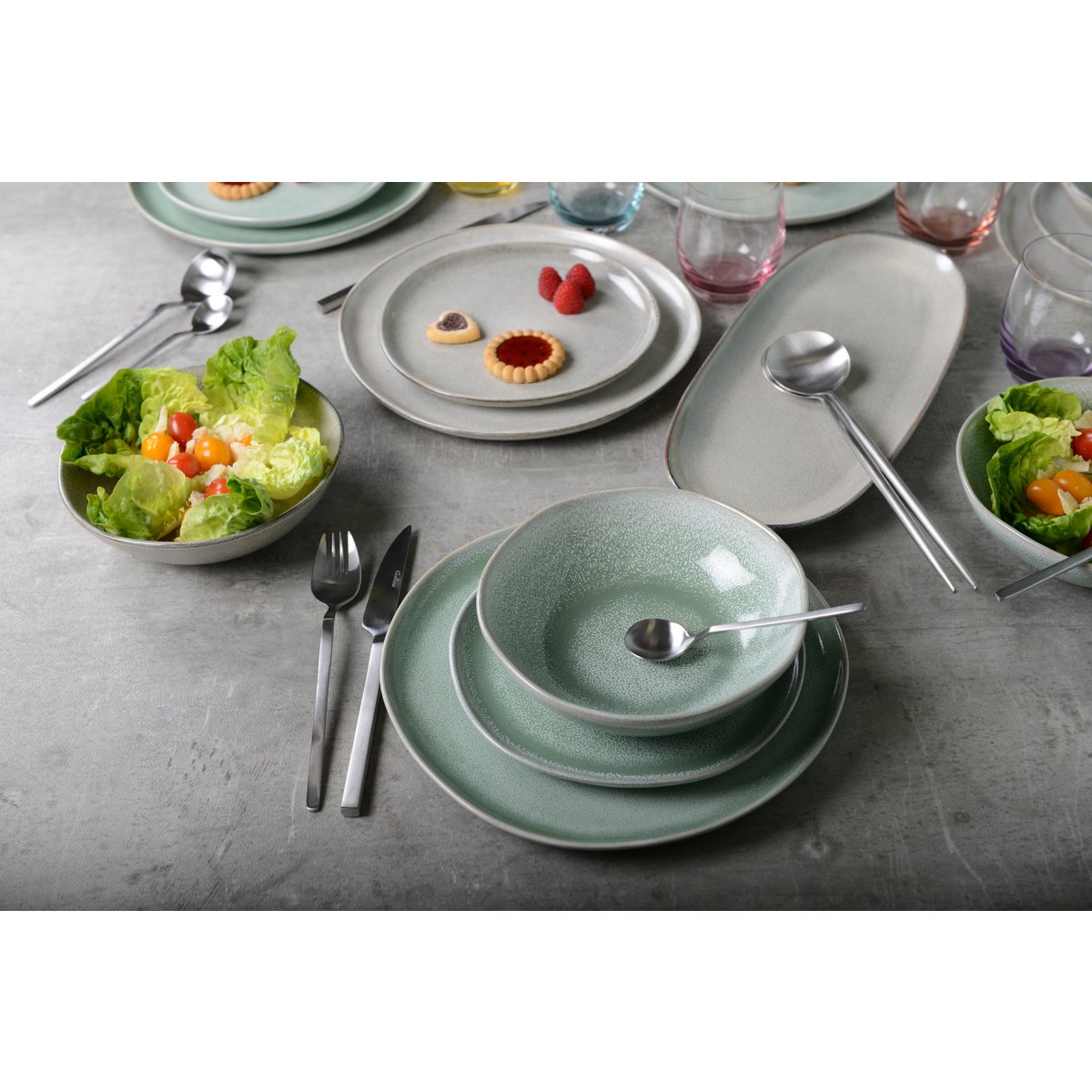 MATT SILVER SALAD SET