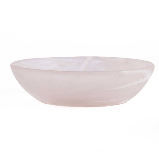 The Resin Organic Bowl - Pink White - M