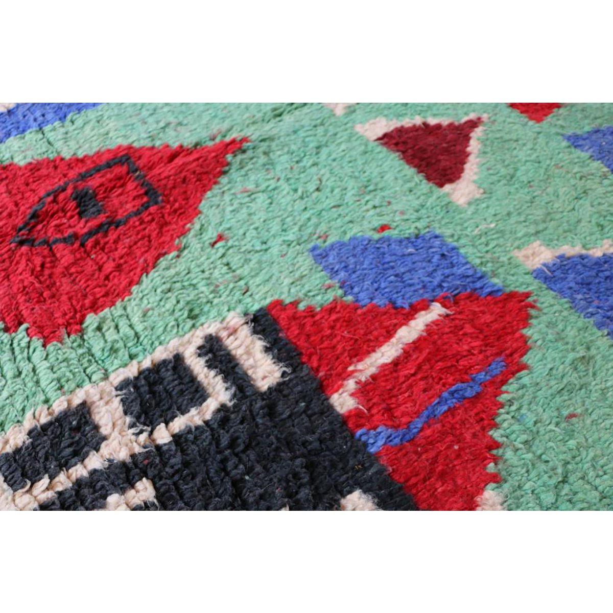 Colorful Boujad wool Berber rug 167 x 278 cm