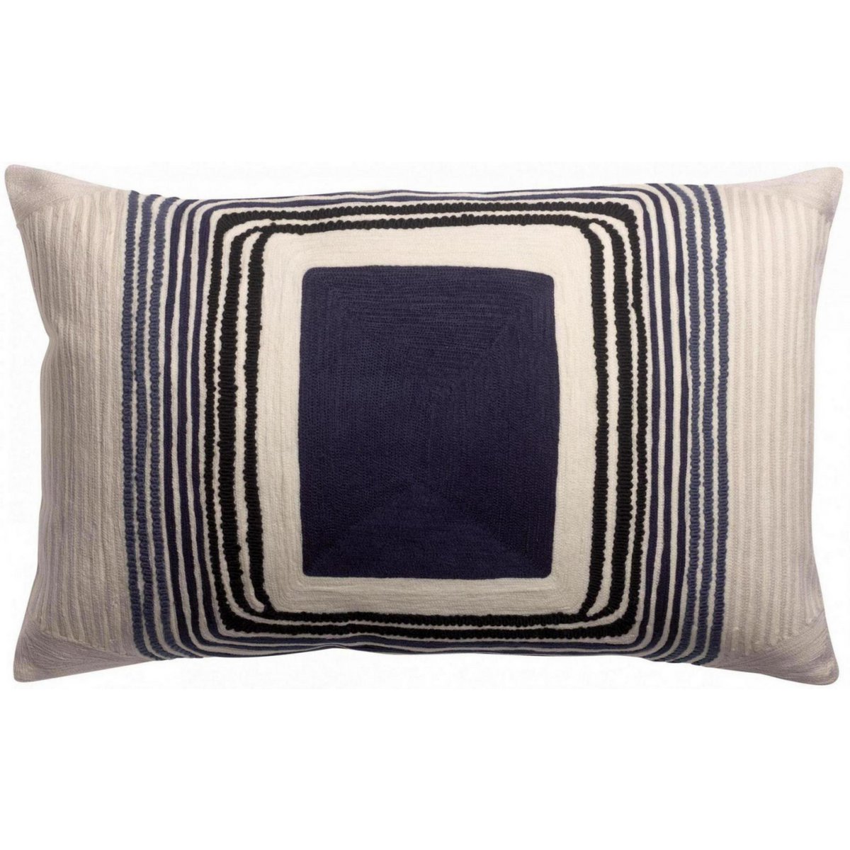 Navy Cassie Embroidered Cushion 40 x 65