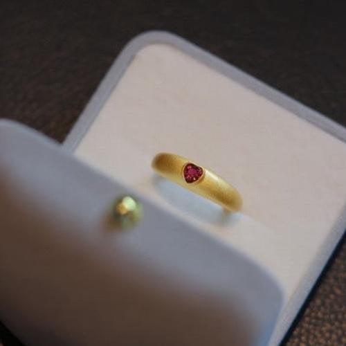 Classic Pink Tourmaline Heart Ring