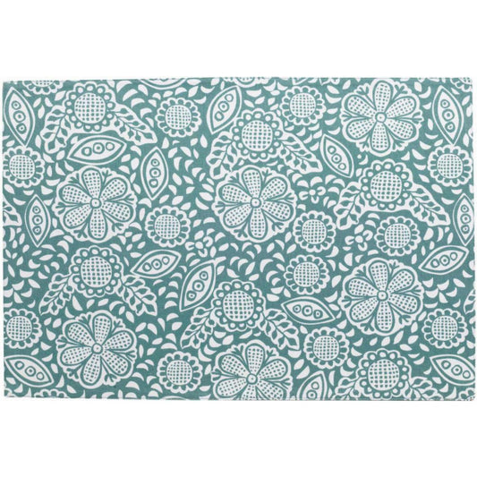 Recycled Kira coated placemat Peacock 33 x 48