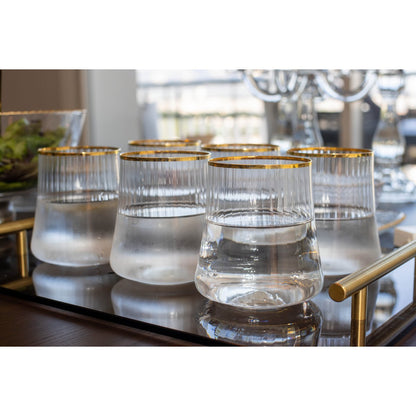350ml gilded edge glasses - Lot of 6